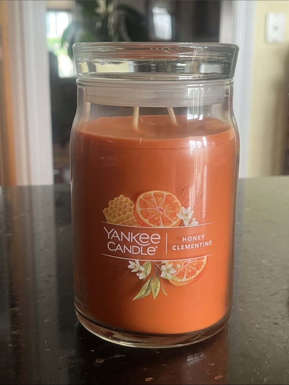 Yankee Candle Large 2 Wick Honey Clementine Orange Jar Candle